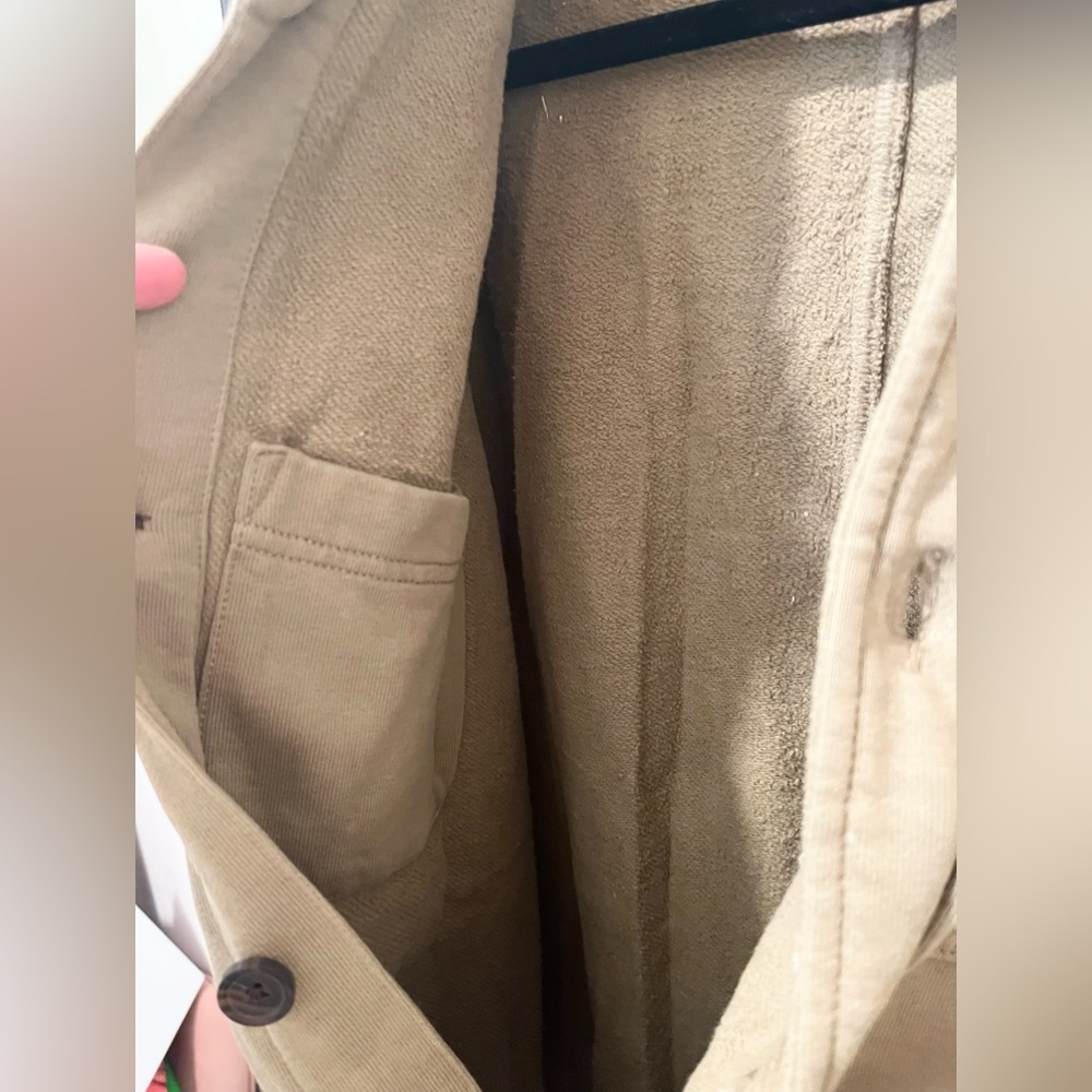 EVERLANE cotton heavy over shirt tan large - Picture 4 of 5